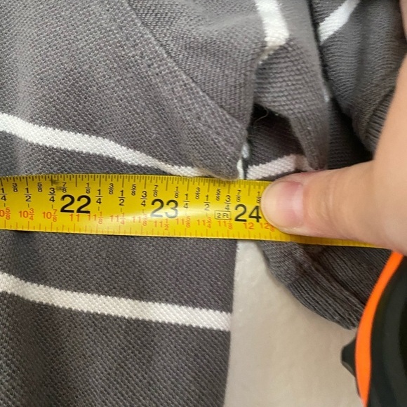 Croft & Barrow Gray & White Stripe Polo Shirt Men’s Size XL Striped Golf Top - Picture 6 of 6